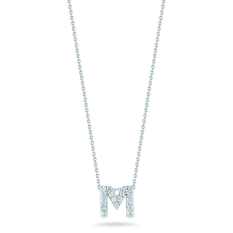 DIAMOND 'M' PENDANT